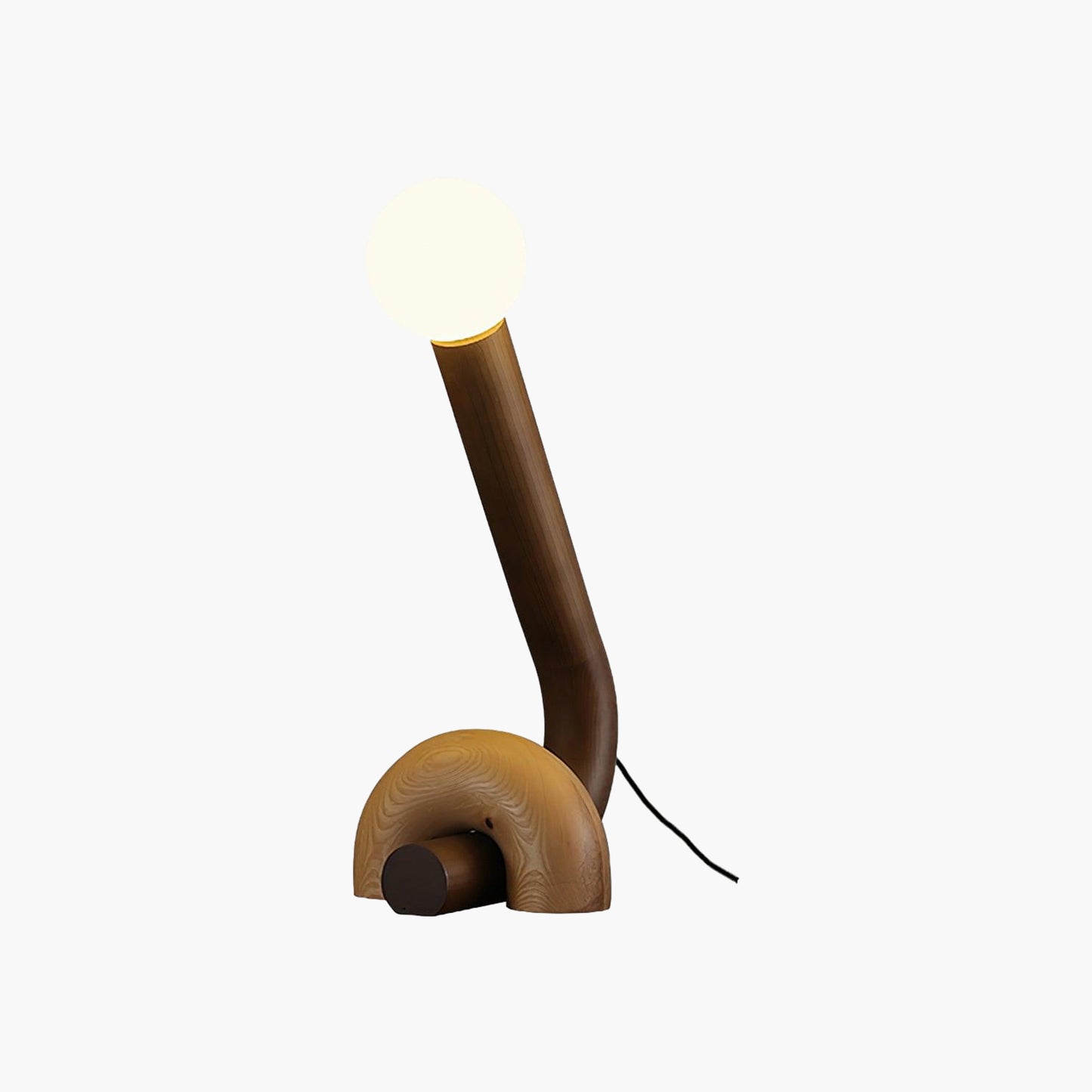 Curled Luxury Wood Table Lamp