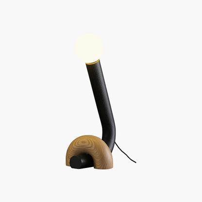 Curled Luxury Wood Table Lamp