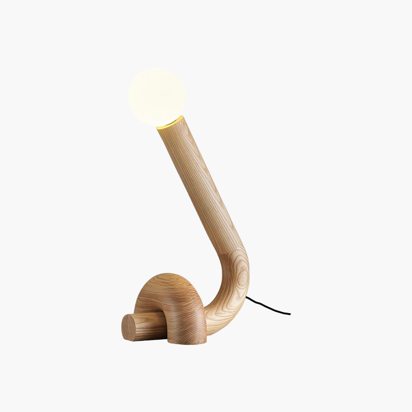 Curled Luxury Wood Table Lamp