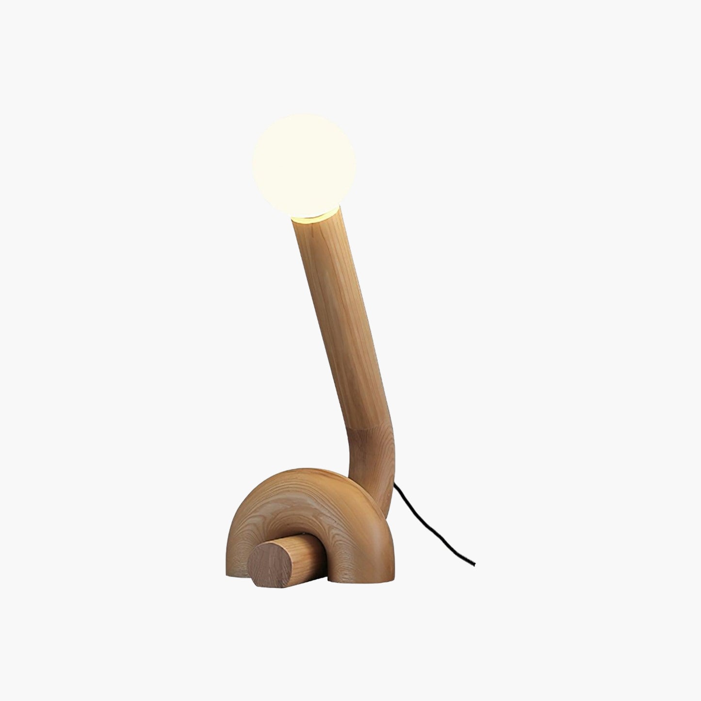 Curled Luxury Wood Table Lamp