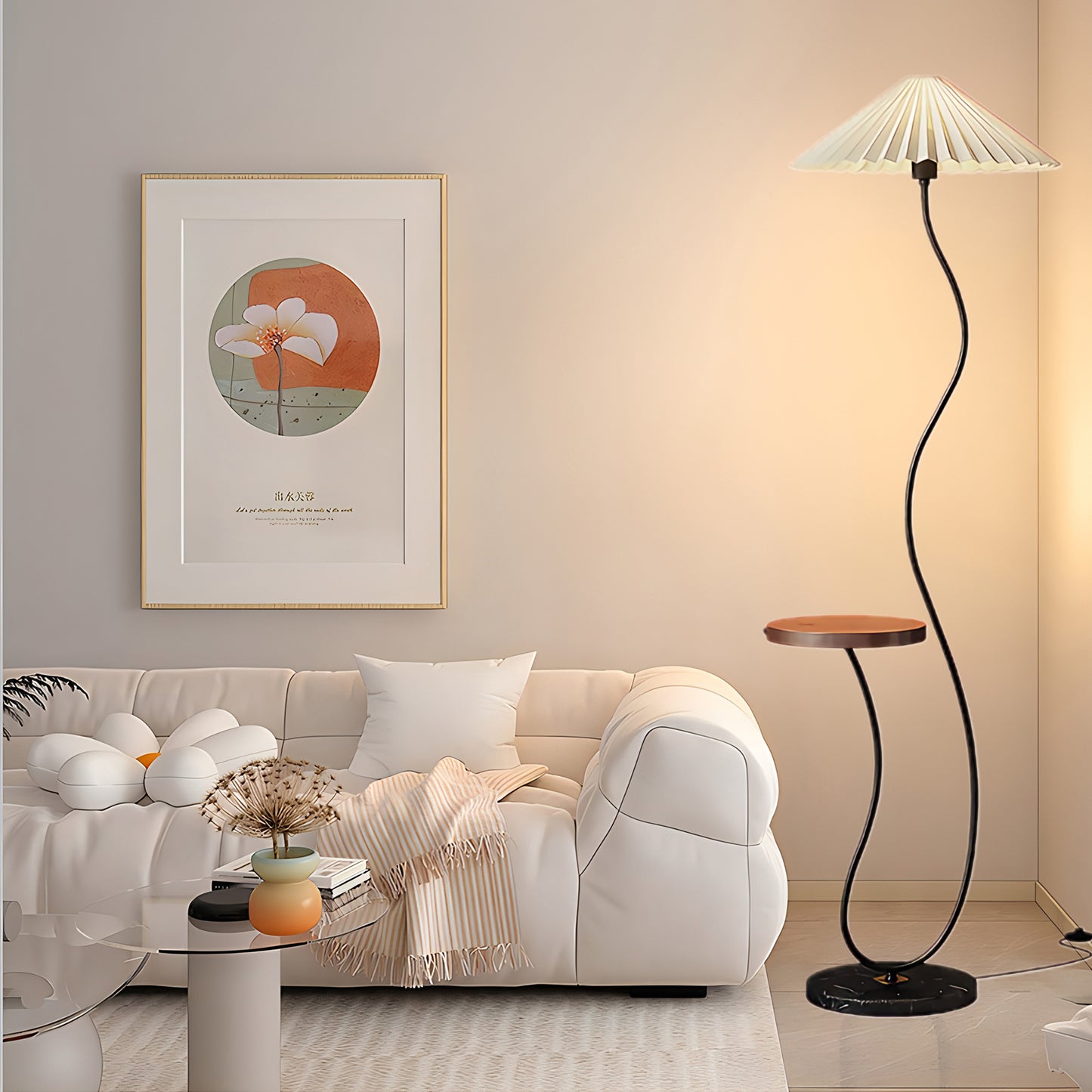 Curvatura Contemporary Metal Floor Lamp