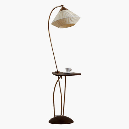 Curve With Table Minimalist Metal Floor Lamp