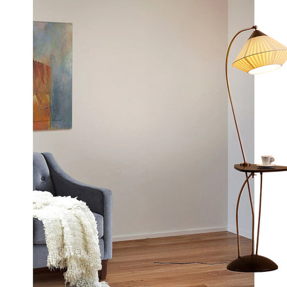 Curve With Table Minimalist Metal Floor Lamp