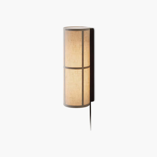 Cylinder Fabric Contemporary Metal Wall Lamp