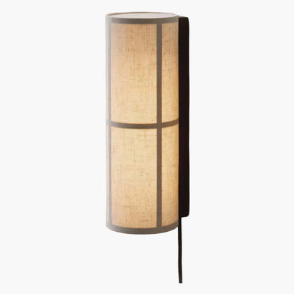 Cylinder Fabric Contemporary Metal Wall Lamp