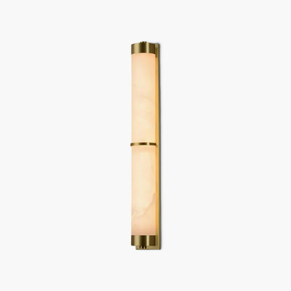 Cylindra Alabaster Contemporary Brass Wall Light