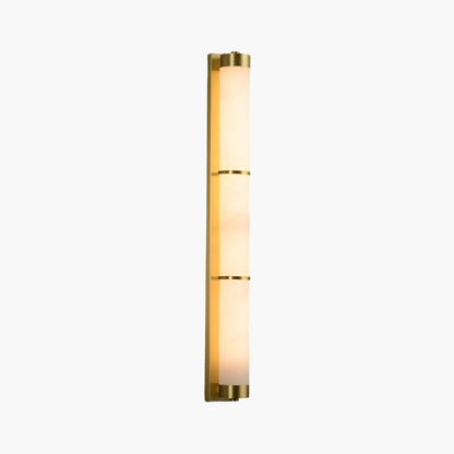 Cylindra Alabaster Contemporary Brass Wall Light