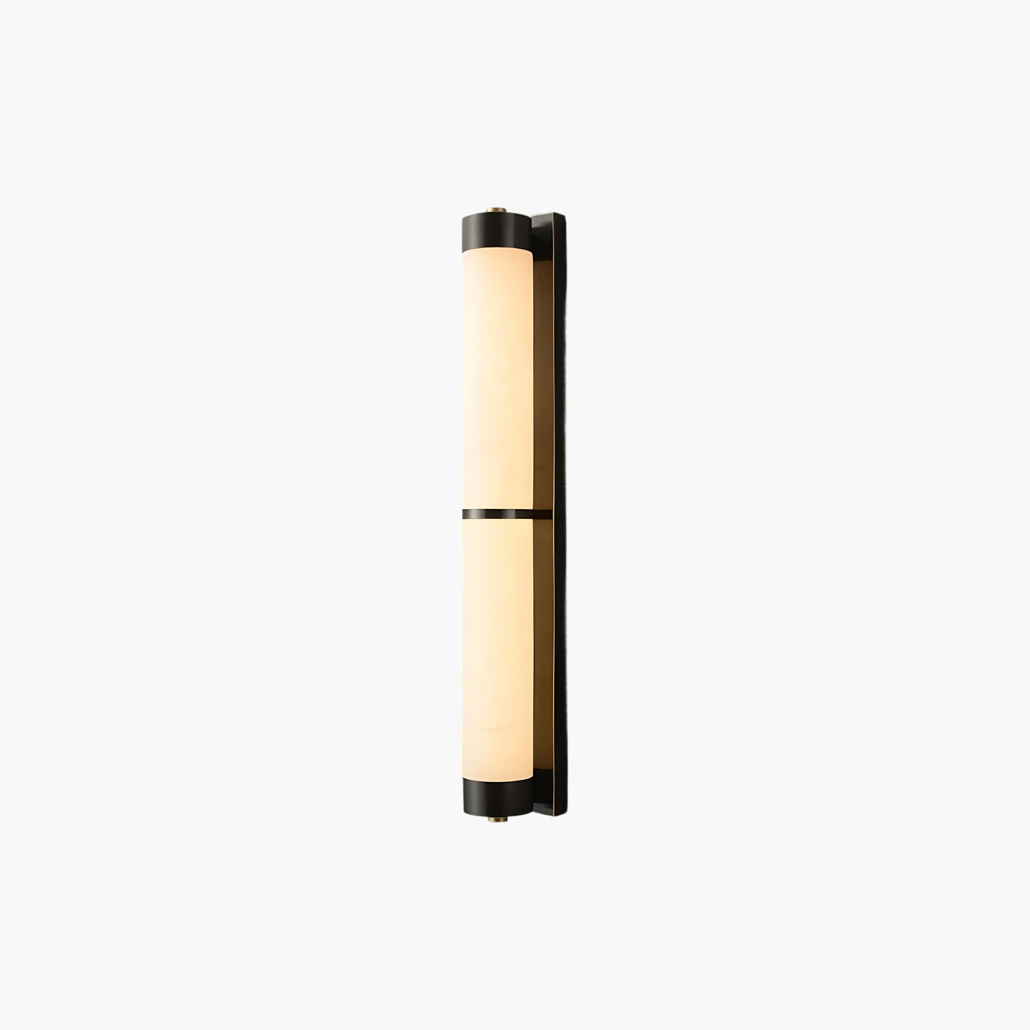 Cylindra Alabaster Contemporary Brass Wall Light