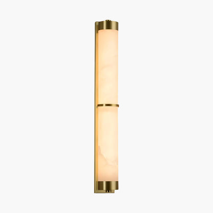 Cylindra Alabaster Contemporary Brass Wall Light