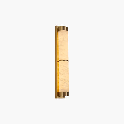 Cylindra Alabaster Contemporary Brass Wall Light