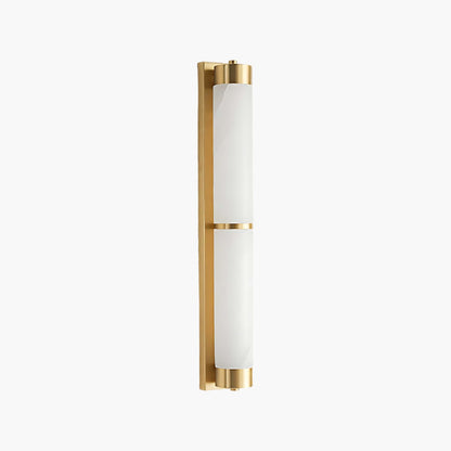 Cylindra Alabaster Contemporary Brass Wall Light