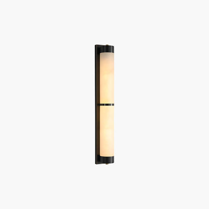 Cylindra Alabaster Contemporary Brass Wall Light