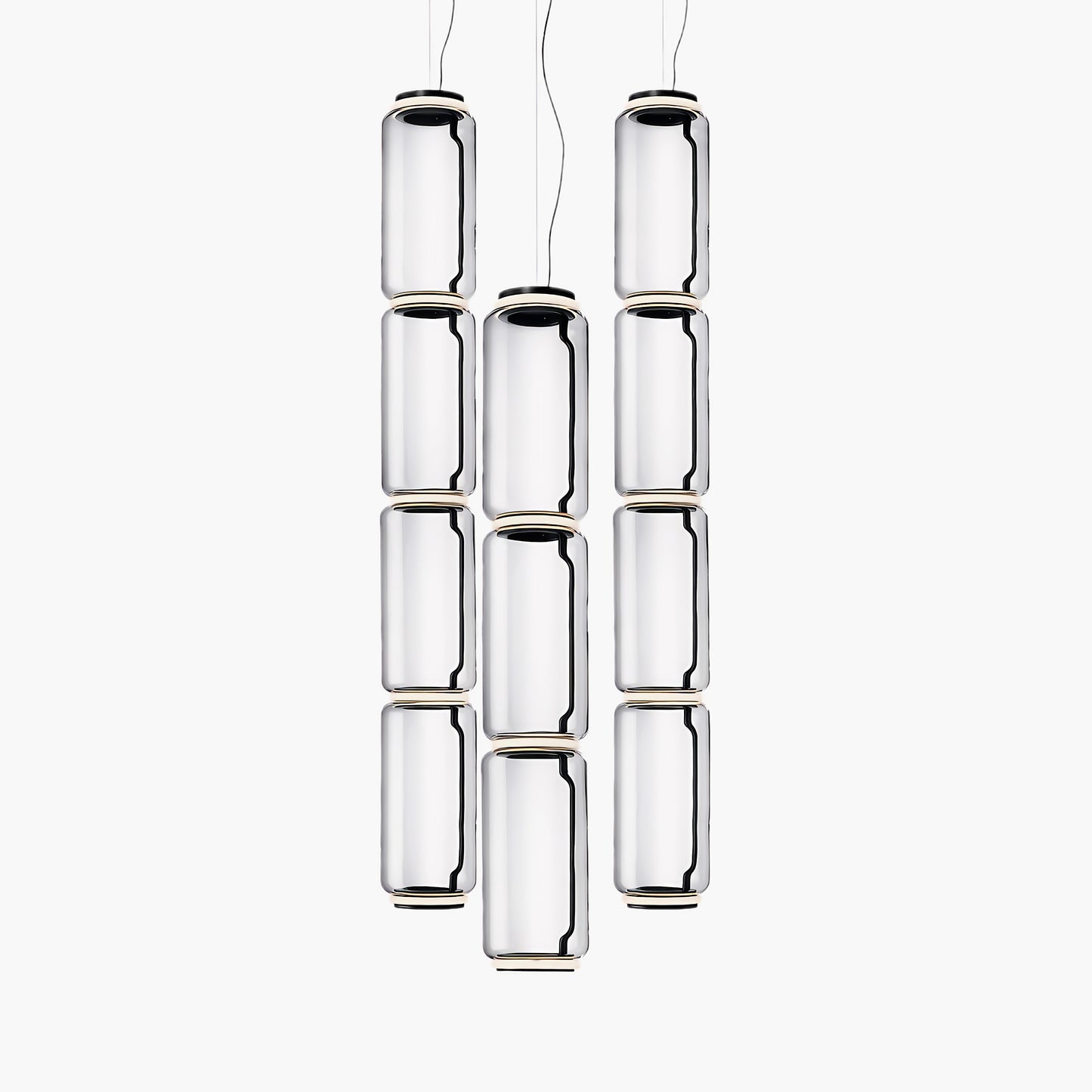 Cylindrical Eclectic Crystal Pendant Light