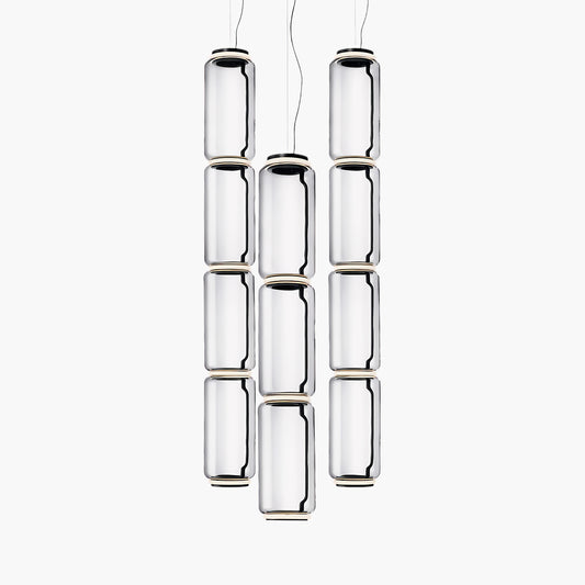 Cylindrical Eclectic Crystal Pendant Light