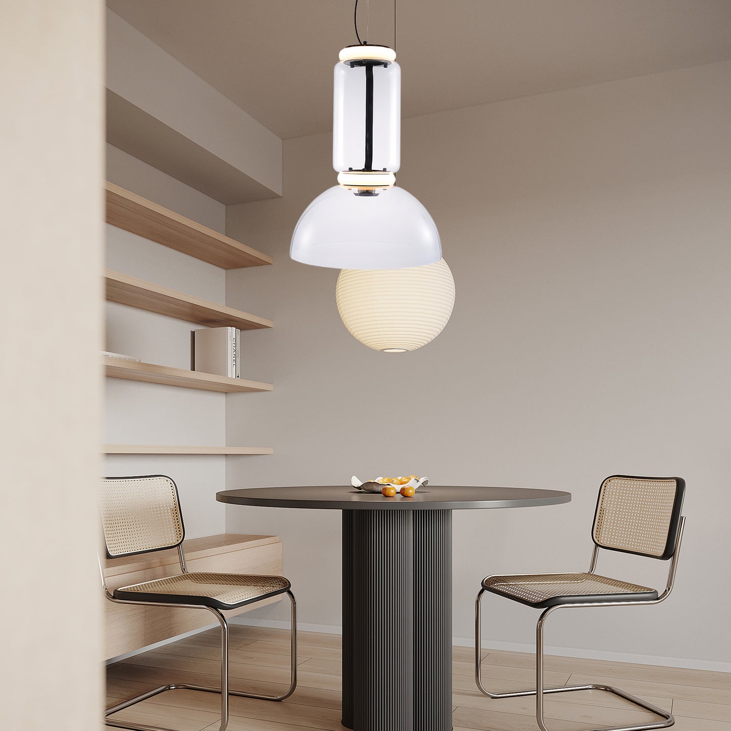 Cylindrical Eclectic Crystal Pendant Light