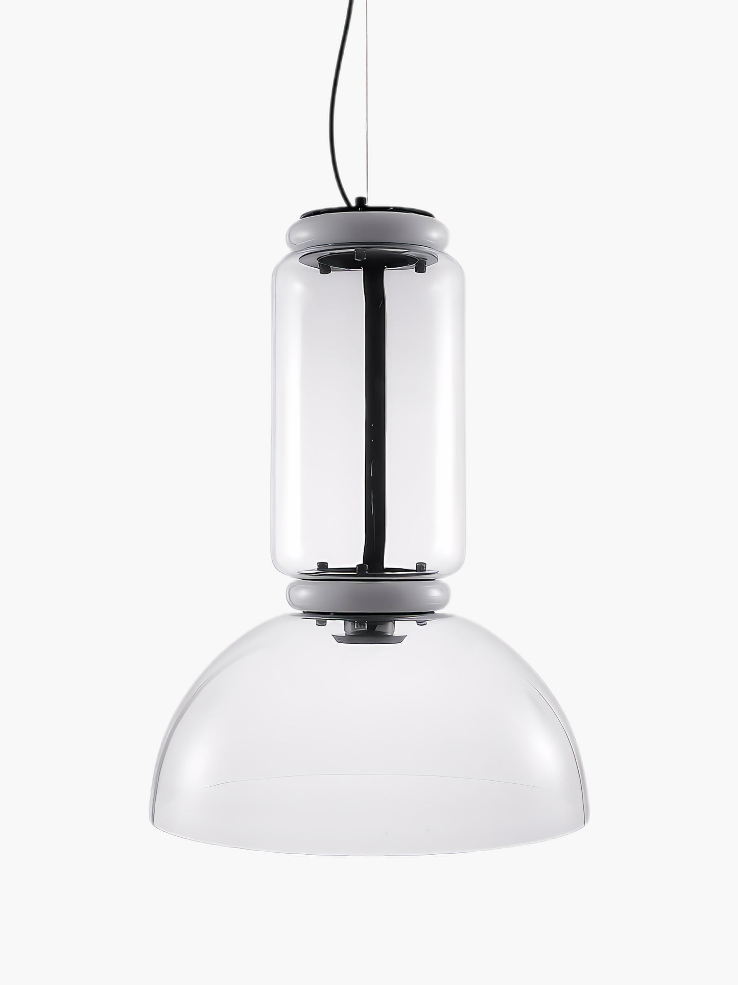 Cylindrical Eclectic Crystal Pendant Light