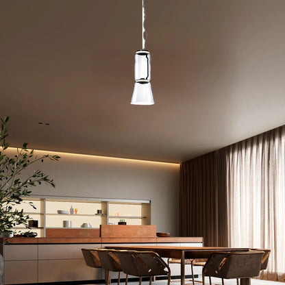 Cylindrical Eclectic Crystal Pendant Light