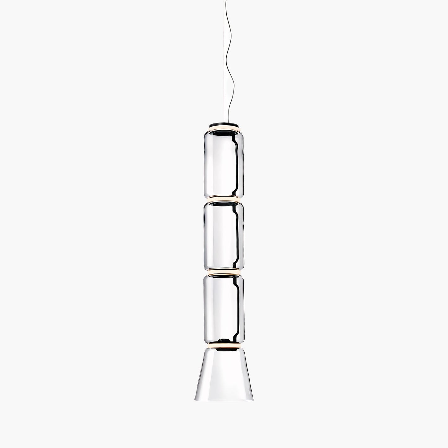 Cylindrical Eclectic Crystal Pendant Light