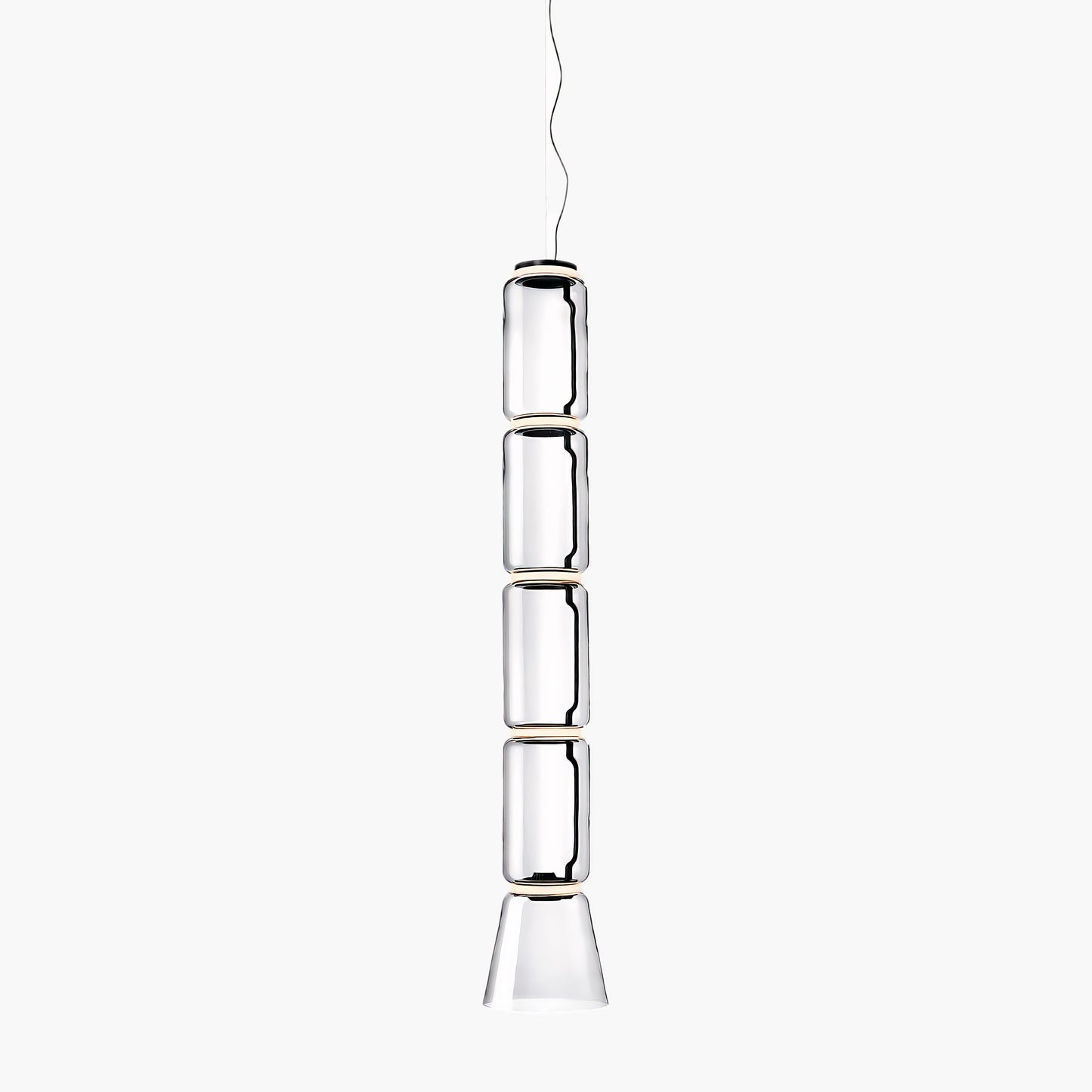 Cylindrical Eclectic Crystal Pendant Light