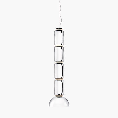 Cylindrical Eclectic Crystal Pendant Light