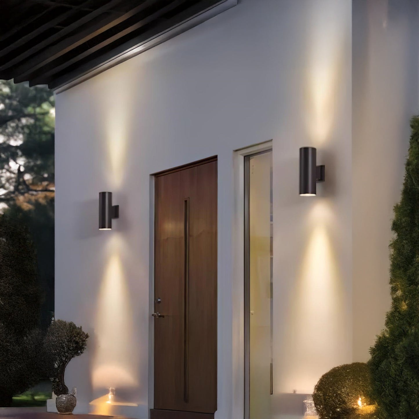 Cylindrical Outdoor Modern Crystal Wall Light