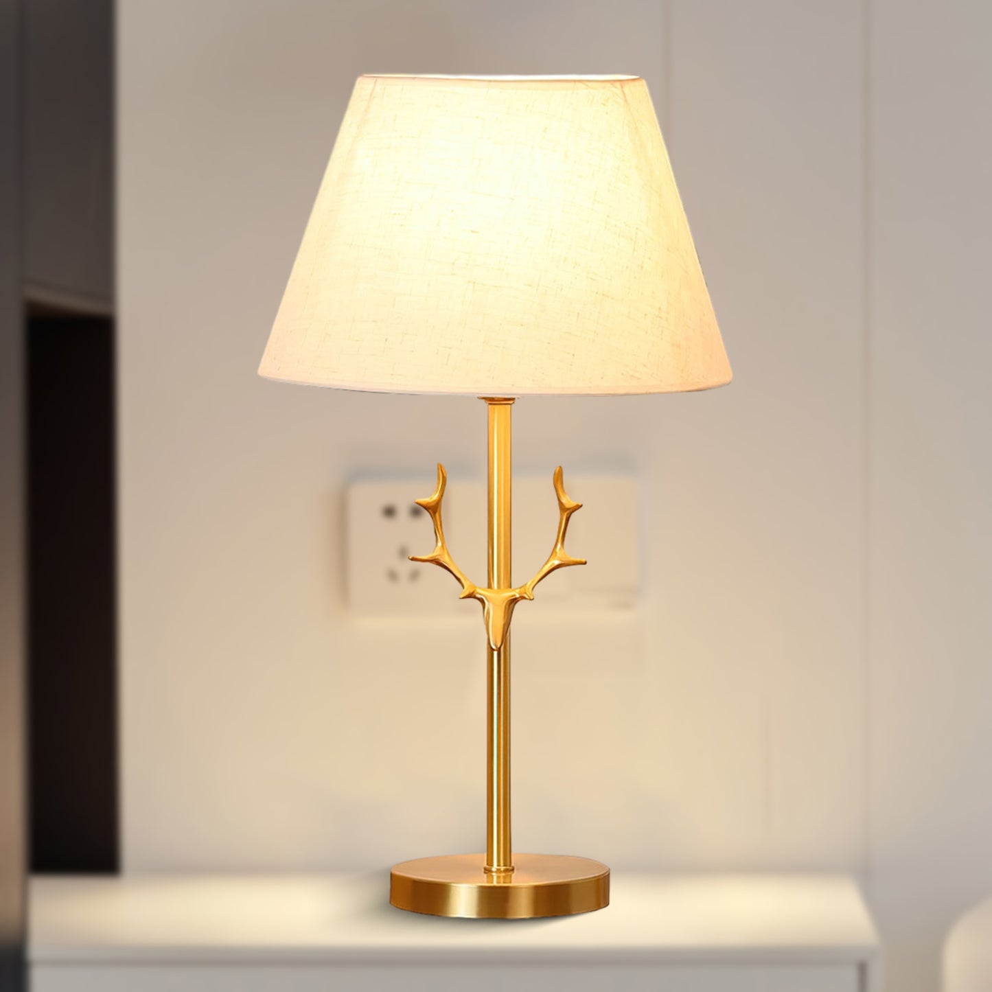 Dalton Rustic Brass Table Lamp