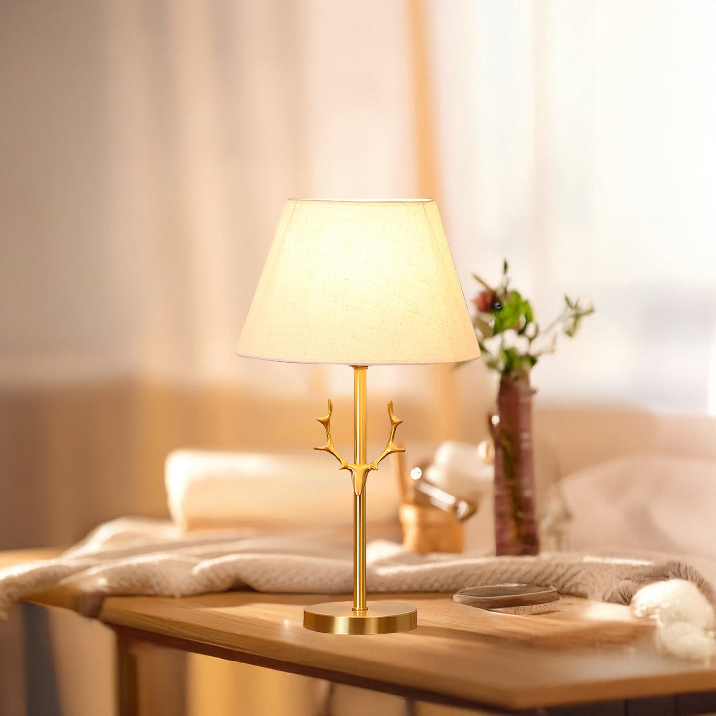 Dalton Rustic Brass Table Lamp