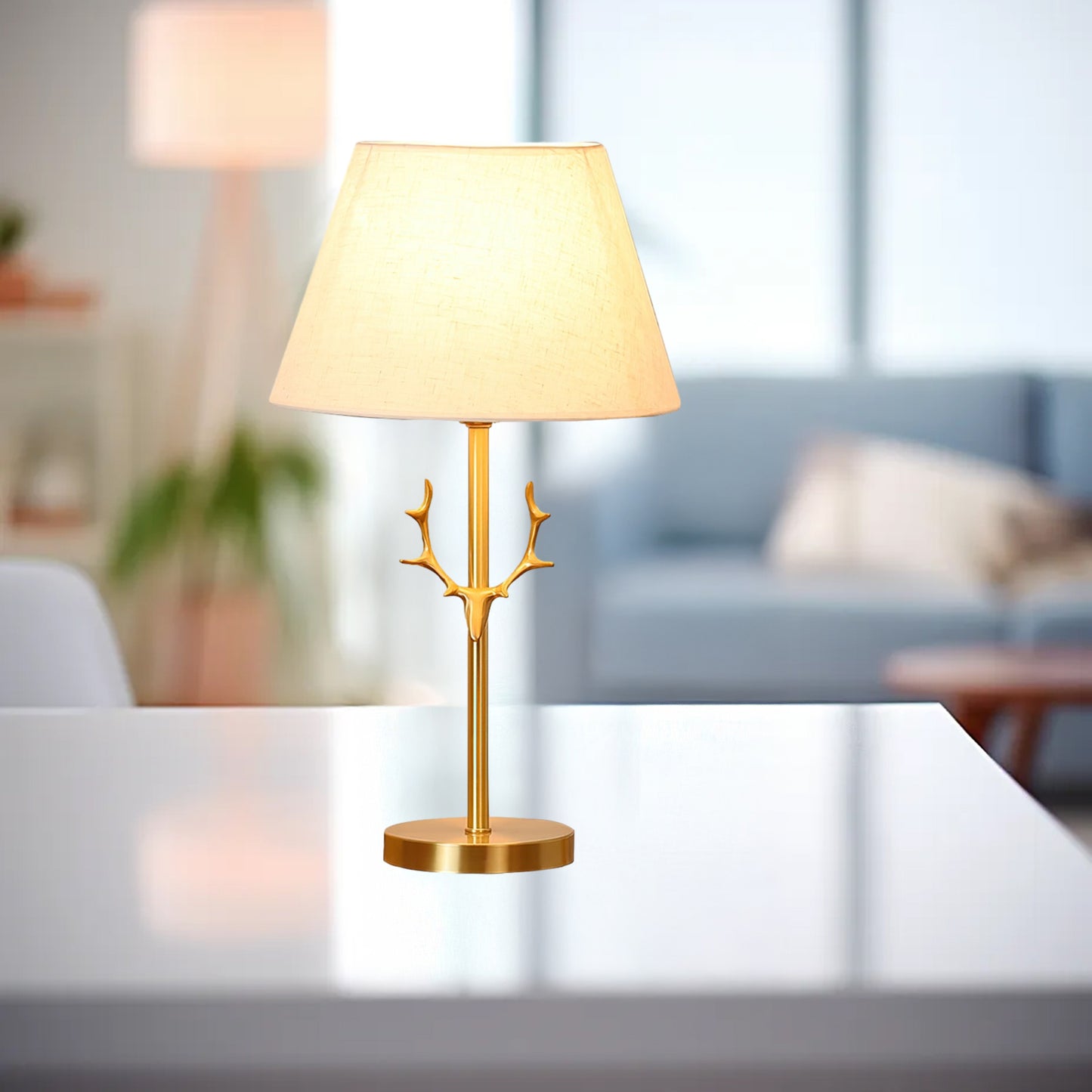 Dalton Rustic Brass Table Lamp