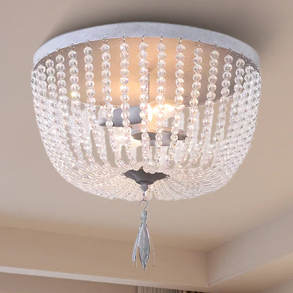 Dauphine Crystal Eclectic Metal Ceiling Light