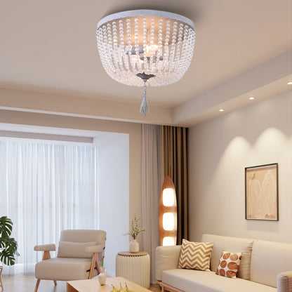 Dauphine Crystal Eclectic Metal Ceiling Light