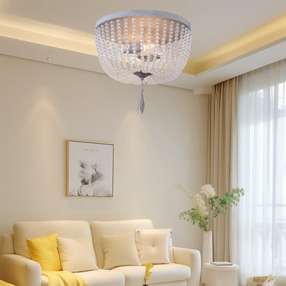 Dauphine Crystal Eclectic Metal Ceiling Light