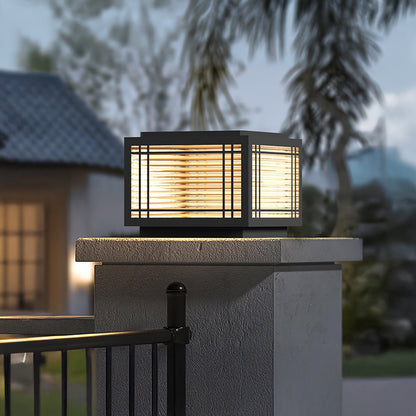 Deck Art Deco Crystal Outdoor Post Light