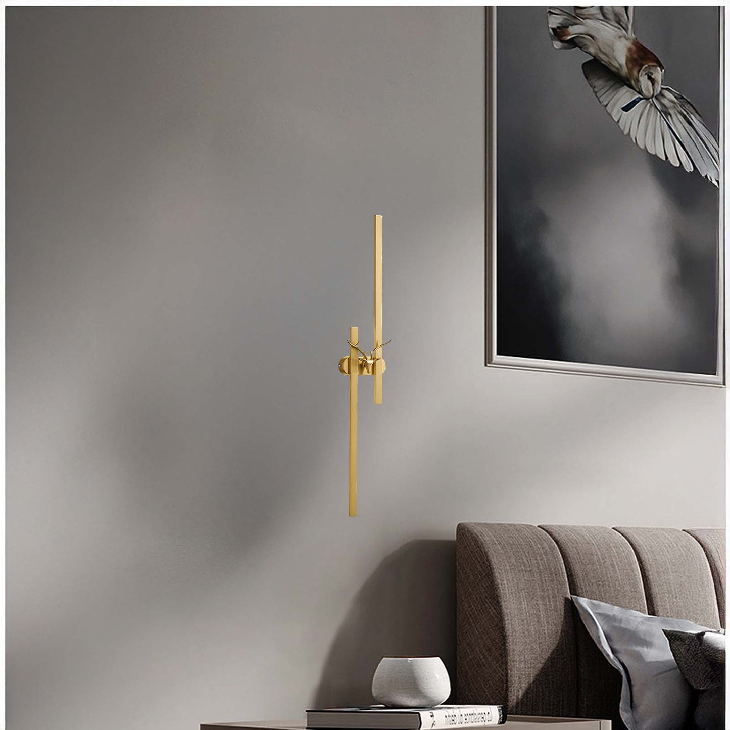 Deer Wall Luxury Brass Lamp