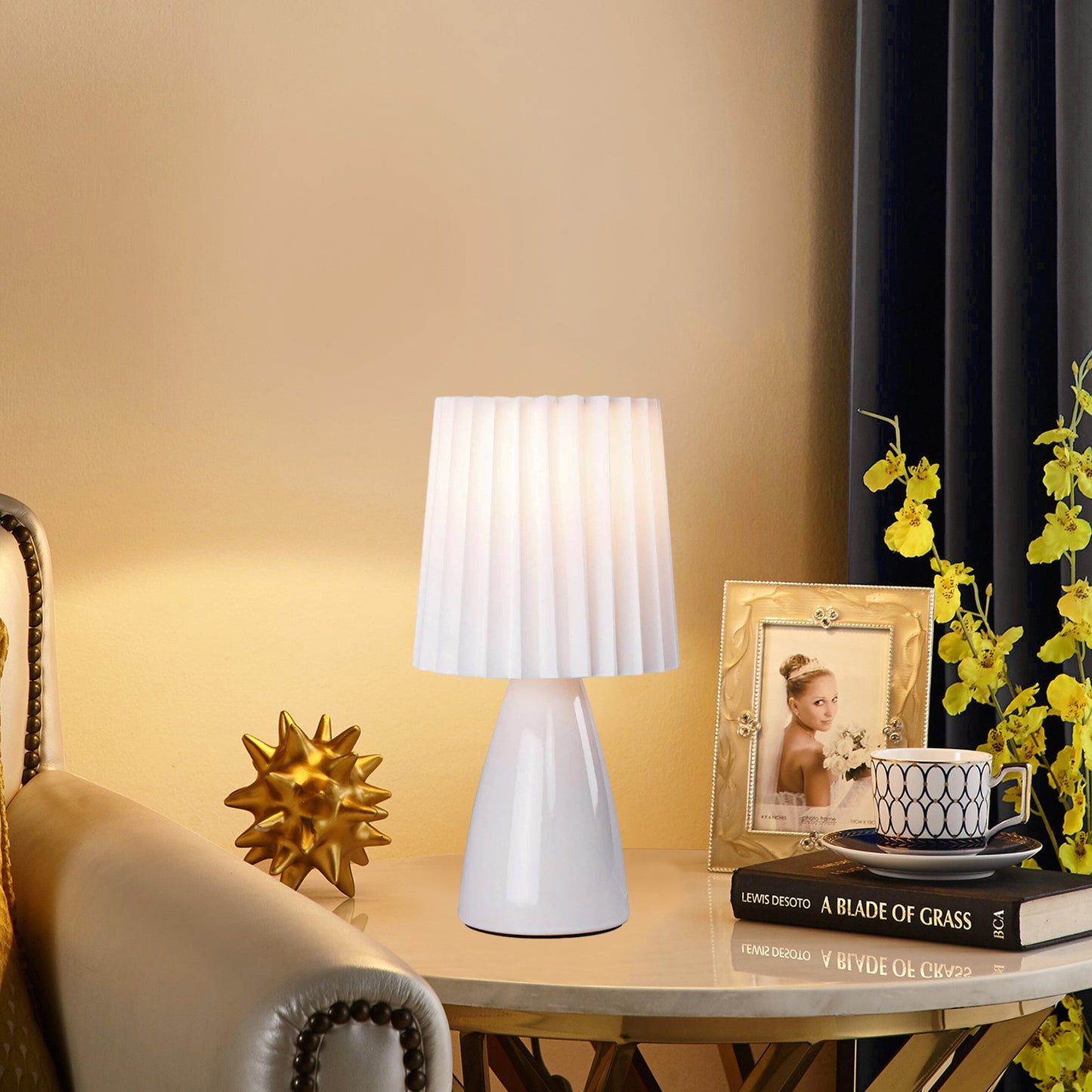 Delilah Contemporary Crystal Table Lamp