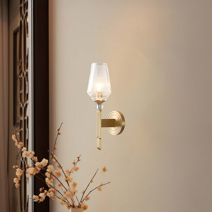 Devora Brass Luxury Crystal Wall Lamp