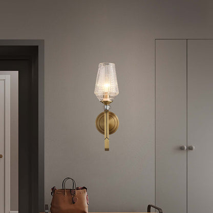 Devora Brass Luxury Crystal Wall Lamp