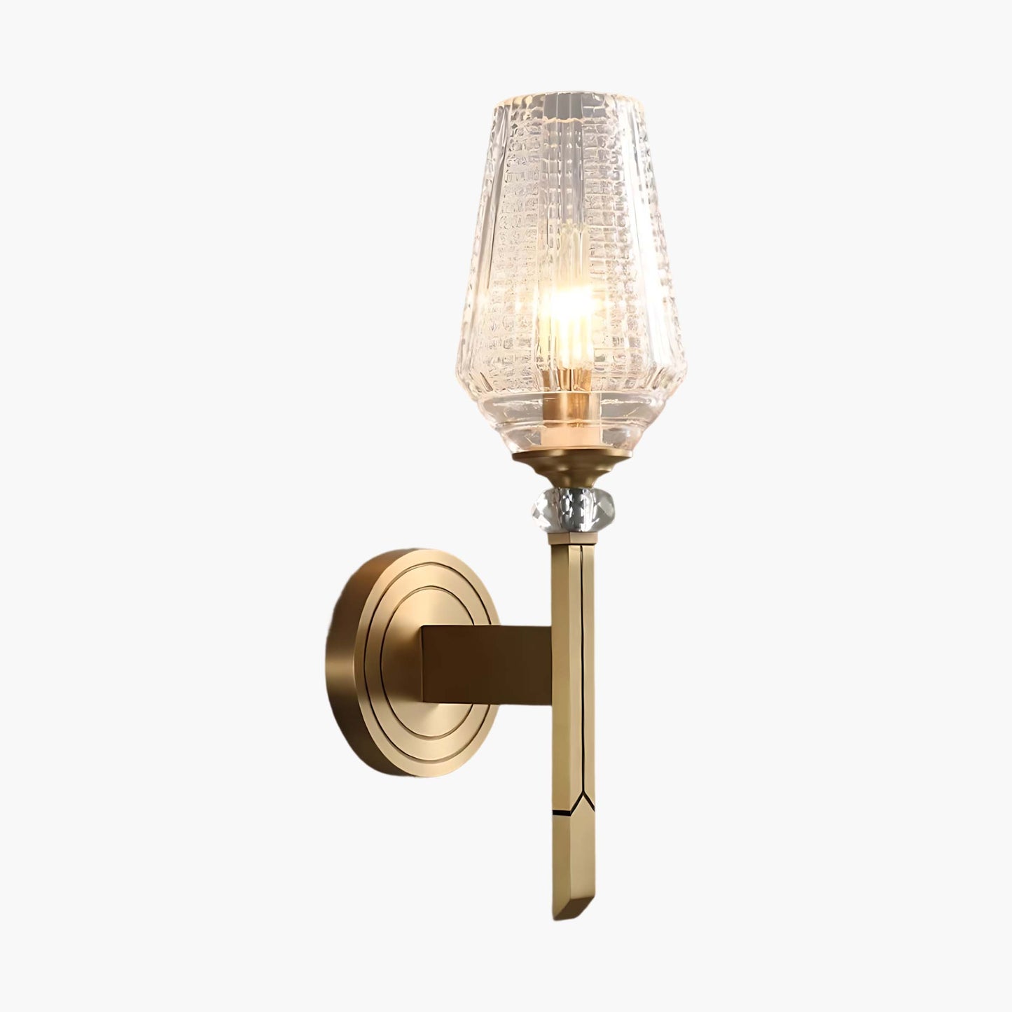 Devora Brass Luxury Crystal Wall Lamp