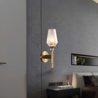 Devora Brass Luxury Crystal Wall Lamp