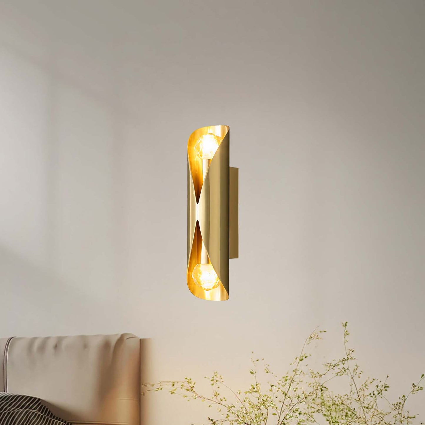 Diamonds Brass Modern Crystal Wall Lamp