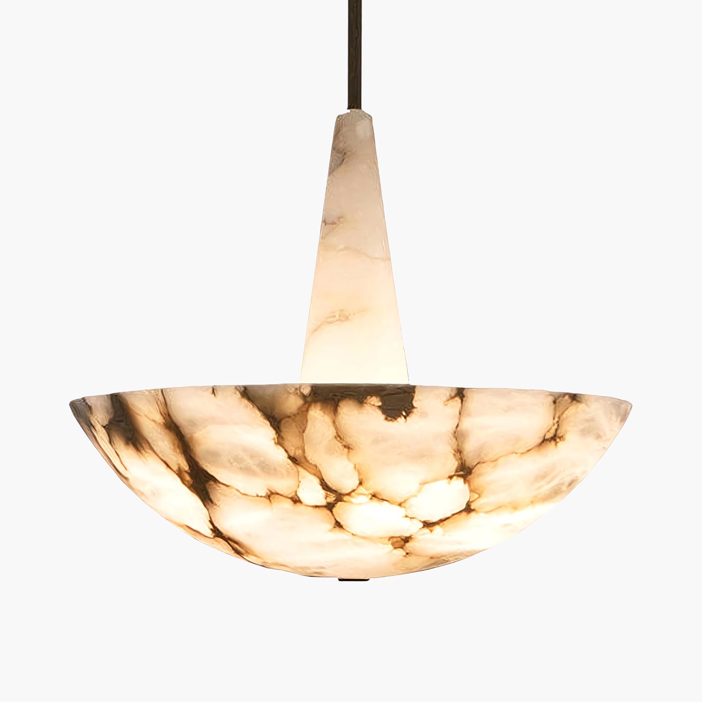 Domus Alabaster Classic Metal Chandelier