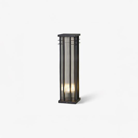 Double Axis Contemporary Metal Outdoor Post Lamp