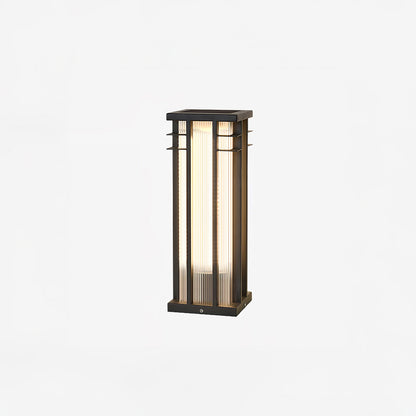 Double Axis Contemporary Metal Outdoor Post Lamp