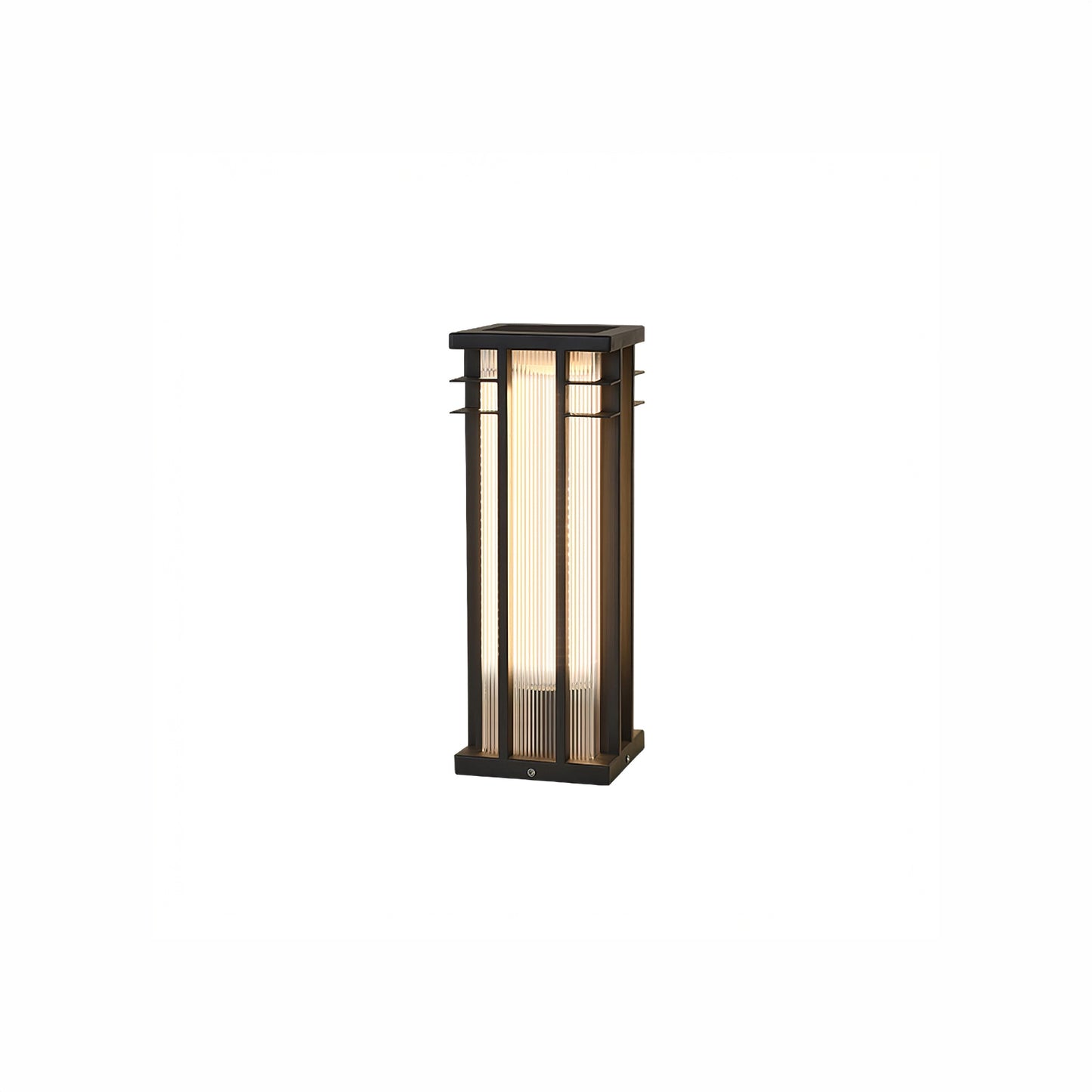 Double Axis Contemporary Metal Outdoor Post Lamp