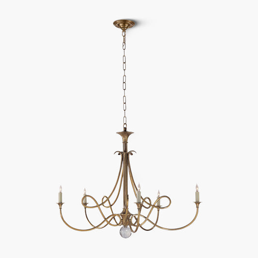 Double Twist Eclectic Metal Chandelier