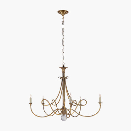 Double Twist Eclectic Metal Chandelier