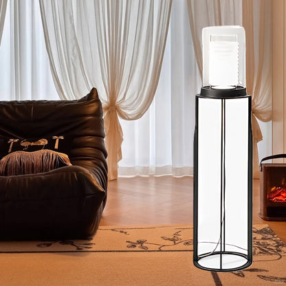 Dual Cylinder Modern Crystal Floor Lamp