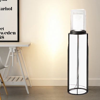 Dual Cylinder Modern Crystal Floor Lamp