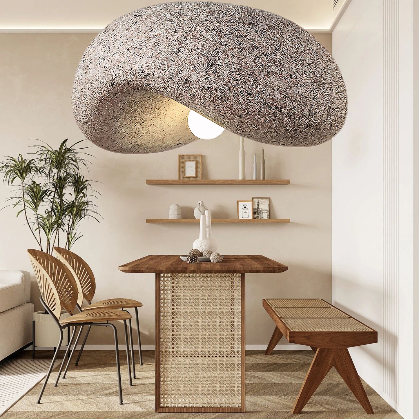 Dunia Speckled Minimalist Metal Pendant Lamp