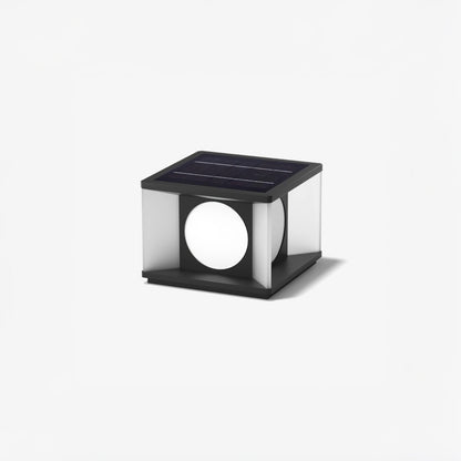 Eclipse Cube Eclectic Metal Outdoor Post Light