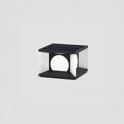 Eclipse Cube Eclectic Metal Outdoor Post Light